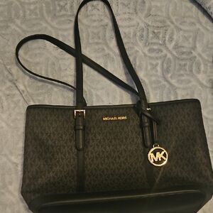 Michael Kors Black Monogram Shoulder Bag